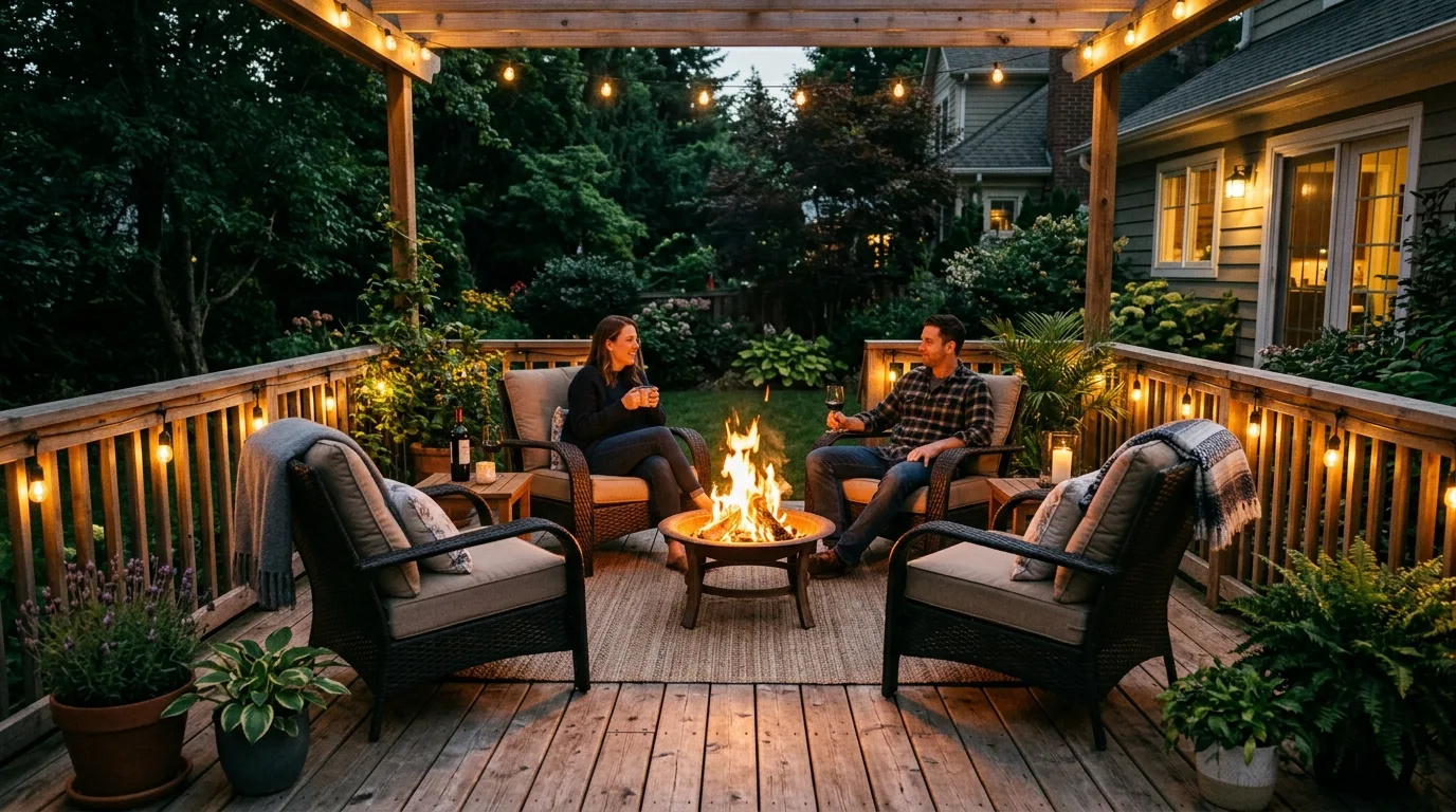 Cozy Deck With Layered Textures
